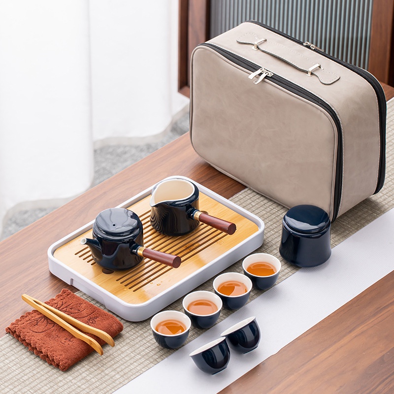 Hàng Mới Về Bộ Ấm Trà Bằng Gốm Thủ Công Có Tay Cầm Hai Mặt Chịu Nhiệt Cao Thân Thiện Với Môi Trường Dùng Khi Đi Du Lịch Ngoài Trời/Văn Phòng Đơn Giản Sang Trọng