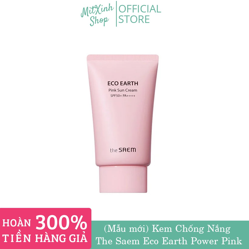 (Mẫu mới) Kem Chống Nắng The Saem Eco Earth Power Pink (SPF 50+/PA)++++