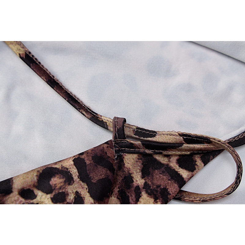 DUNEA Đầm hai dây hở lưng họa tiết da báo quyến rũ thời trang dành cho nữ