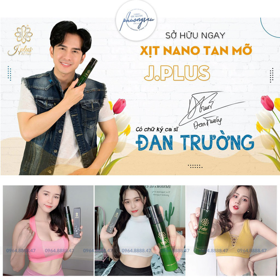 Xịt Tan Mỡ Jplus Jasmine Đan Trường , Xịt Nano Tan Mỡ, Đánh Bay Mỡ Dư Thừa, Giảm Béo Hiệu Quả, Kiến Tạo Vòng Eo Mơ Ước