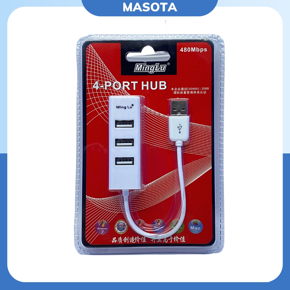 Hub chia cổng usb 1 ra 4 2.0 Minglu
