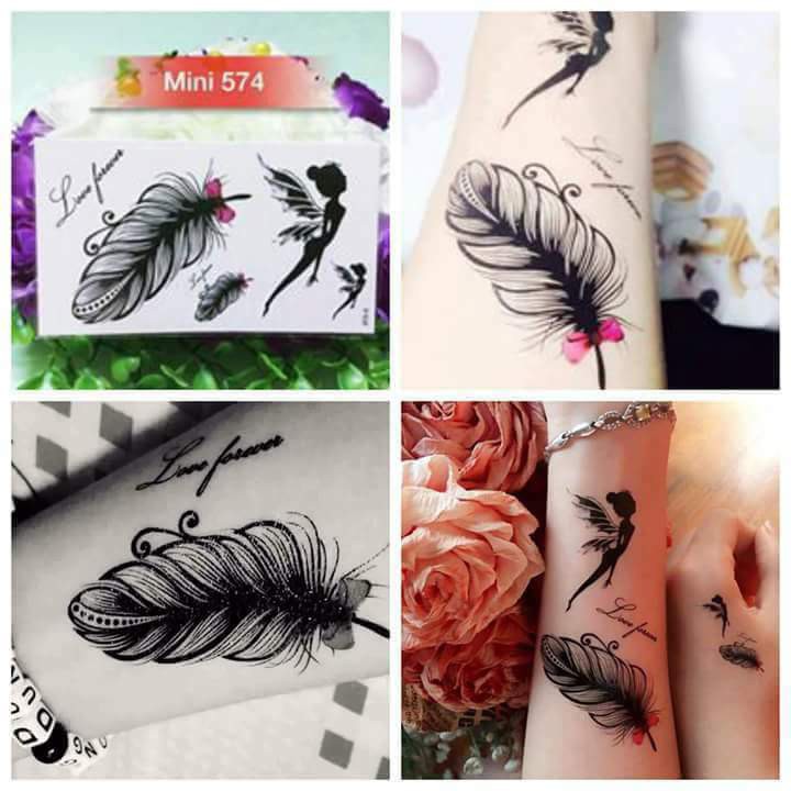 Combo 100 tấm xăm dán mini