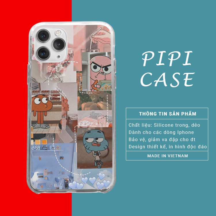 Case điện thoại Gumball Aesthetic funny iPhone 12ProMax iPhone 11 X XsMax Xr iPhone 7 8Plus BLUGUB0023