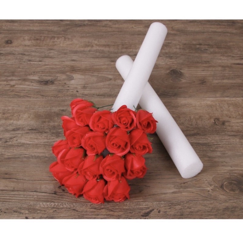 [50cm ] Cây mút xốp tròn cắm hoa sáp hoa giấy nhún