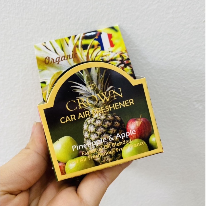 Nước hoa ô tô ,Sáp Thơm Crown ( Pháp)  -Khử mùi xe hơi - Mùi Dứa - dung tích 35g