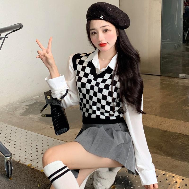 Áo len nữ không tay cổ chữ V thời trang