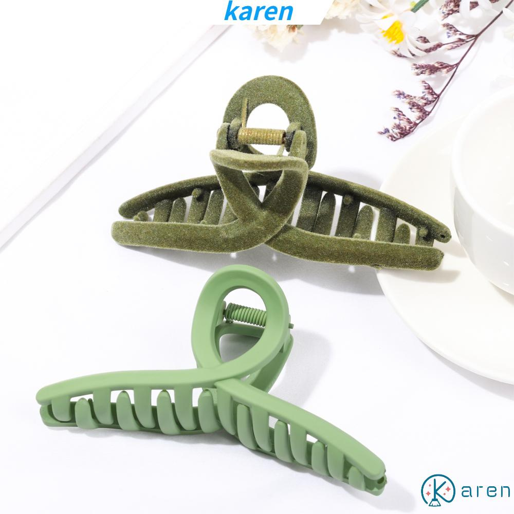 👗KAREN💍 Stylish Jaw Grip Elegant Hair Claws Hair Clips Portable Strong Hold Women Girls Hairpins Non Slip Styling Accessories