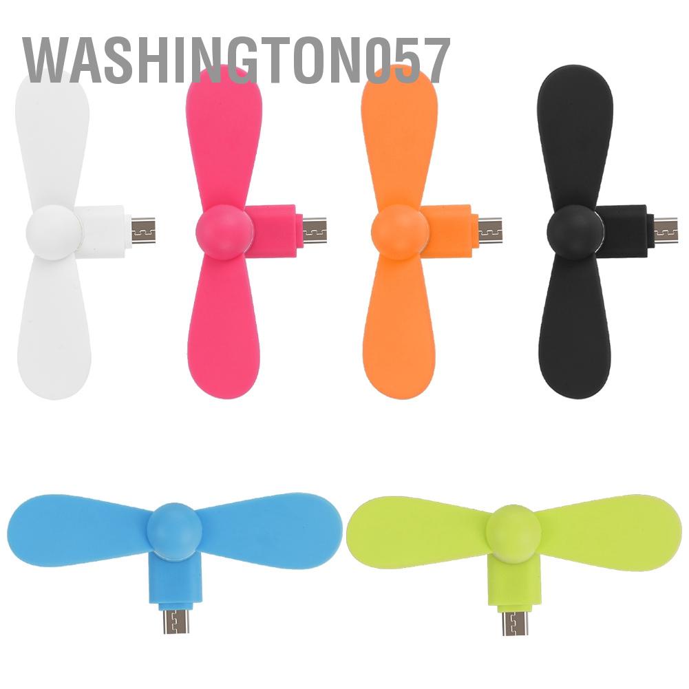 Washington057 Mini cầm tay nhỏ Micro USB Quạt cực êm cho điện thoại thông minh Android OTG