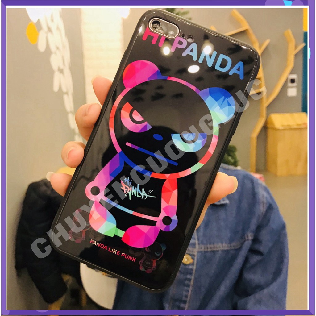 [HOT] Ốp Lưng Kính Cường Lực Panda Mặt Quỷ