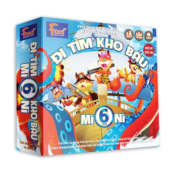 Board game-Đi tìm kho báu Mini 6 Foxi-phát triển tư duy toàn diện-kỹ năng quản trị và logic