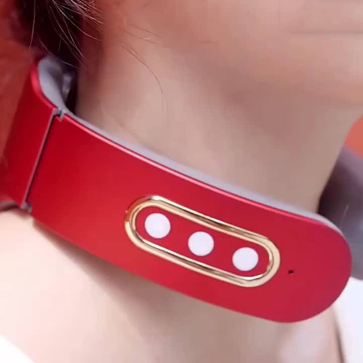 Máy Massage Cổ Vai Gáy, Mát Xa Trị Liệu JIASHI Đa Chức Năng 8 Chế Độ Massage Có Điều Khiển Remoto Từ Xa - MMC01