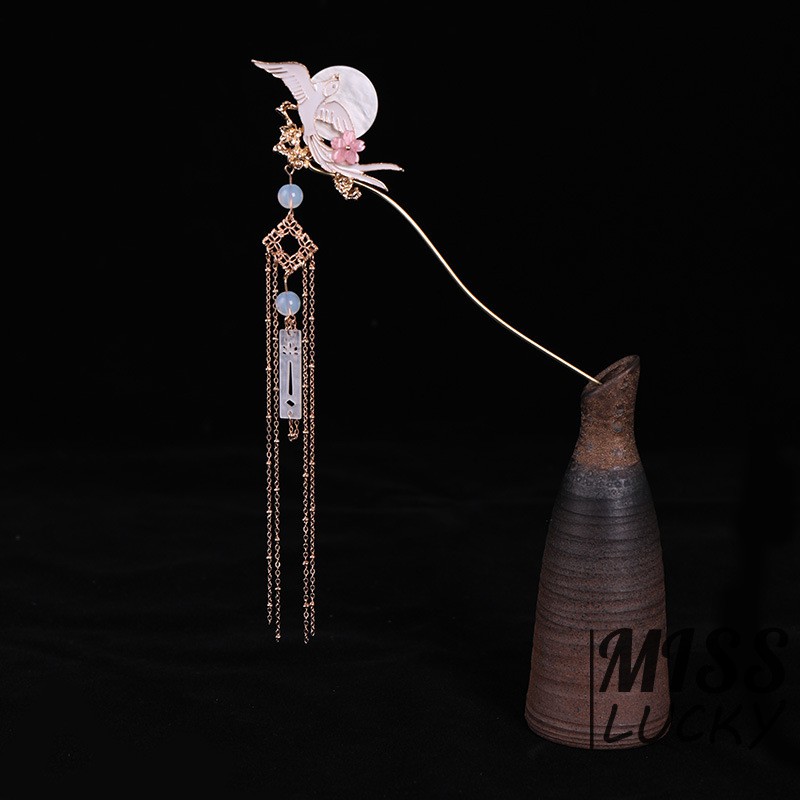 Kẹp tóc hình mặt trăng / chim thời trang thanh tú cho nữ