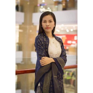 khăn LV vuông xanh than