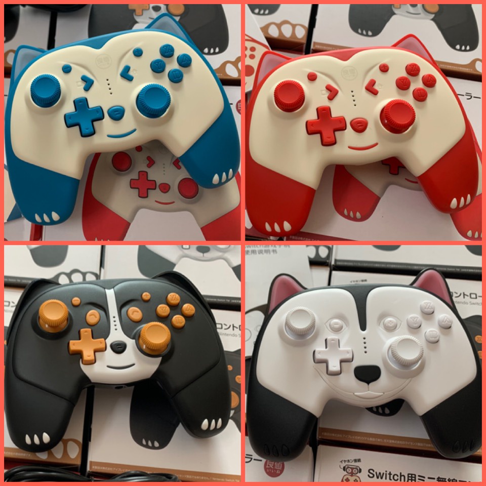 TAY CẦM IINE PRO CONTROLLER ANIMAL CHO NINTENDO SWITCH - husky xanh