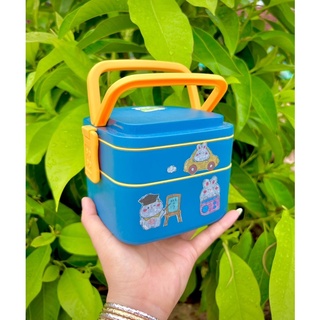 Hộp cơm giữ nhiệt 1100ml 2 tầng cặp lồng có quai sách