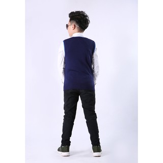 Áo len gile bé trai trám ngực - TN804 - HQLENS