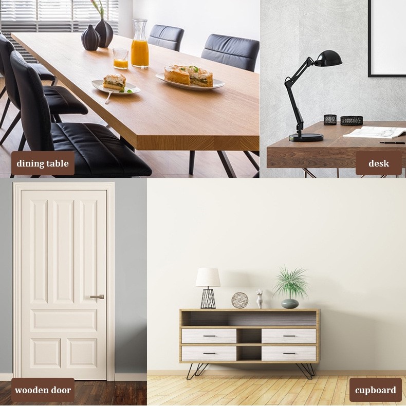 Giấy dán gỗ dày PVC chống thấm nước tự dính hình nền cửa gỗ tủ quần áo máy tính để bàn dán đồ nội thất