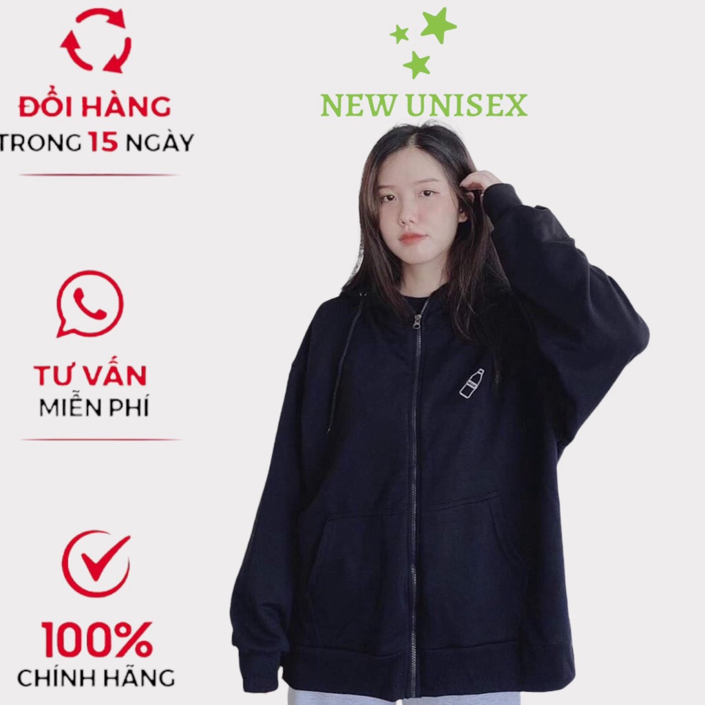 Áo hoodie,áo khoác hoodie nỉ nam nữ chất thun nỉ mềm mịn from rộng xẻ lai Tp [NewUnisex]