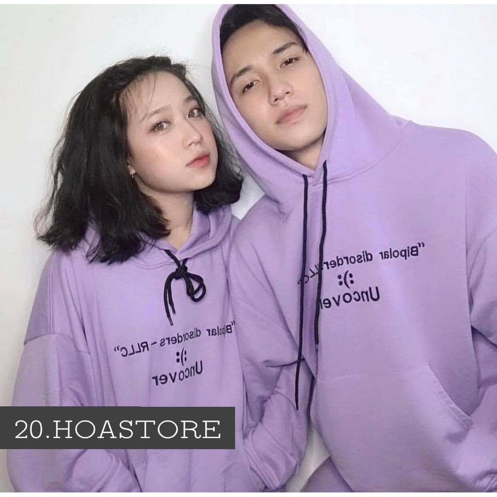 ÁO HOODIE TÍM UNCOVER UNISEX BASIC