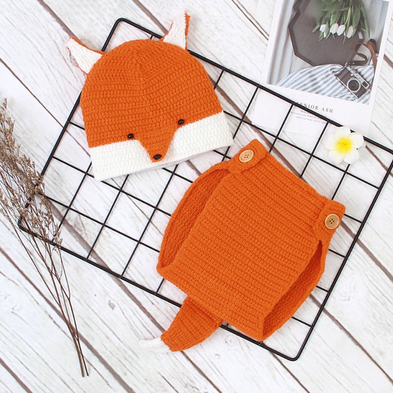 Bộ Quần Áo Đan Len Mềm Mại Hình Động Vật Dễ Thương Dùng Làm Phụ Kiện Chụp Ảnh Cho Bé Sơ Sinh