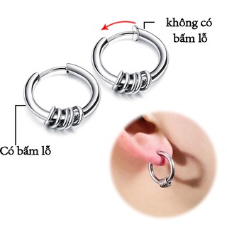 Đôi bông tai khoen tròn KPOP cá tính MBT027
