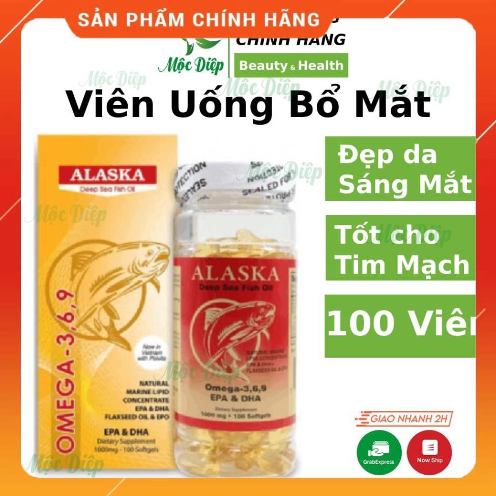 Viên Uống Đẹp Da Sáng Mắt ❤️CHÍNH HÃNG👍 Alaska Omega 3,6,9 ❤️hỗ trợ bổ mắt, đẹp da, giảm mỡ máu, tốt cho bệnh tim mạch