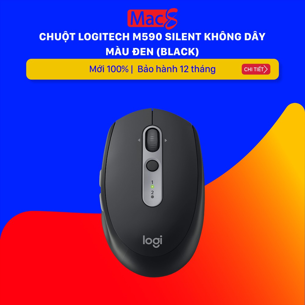 [Mã 267ELSALE hoàn 7% đơn 300K] Chuột Logitech M590 Silent không dây Màu đen (Black)