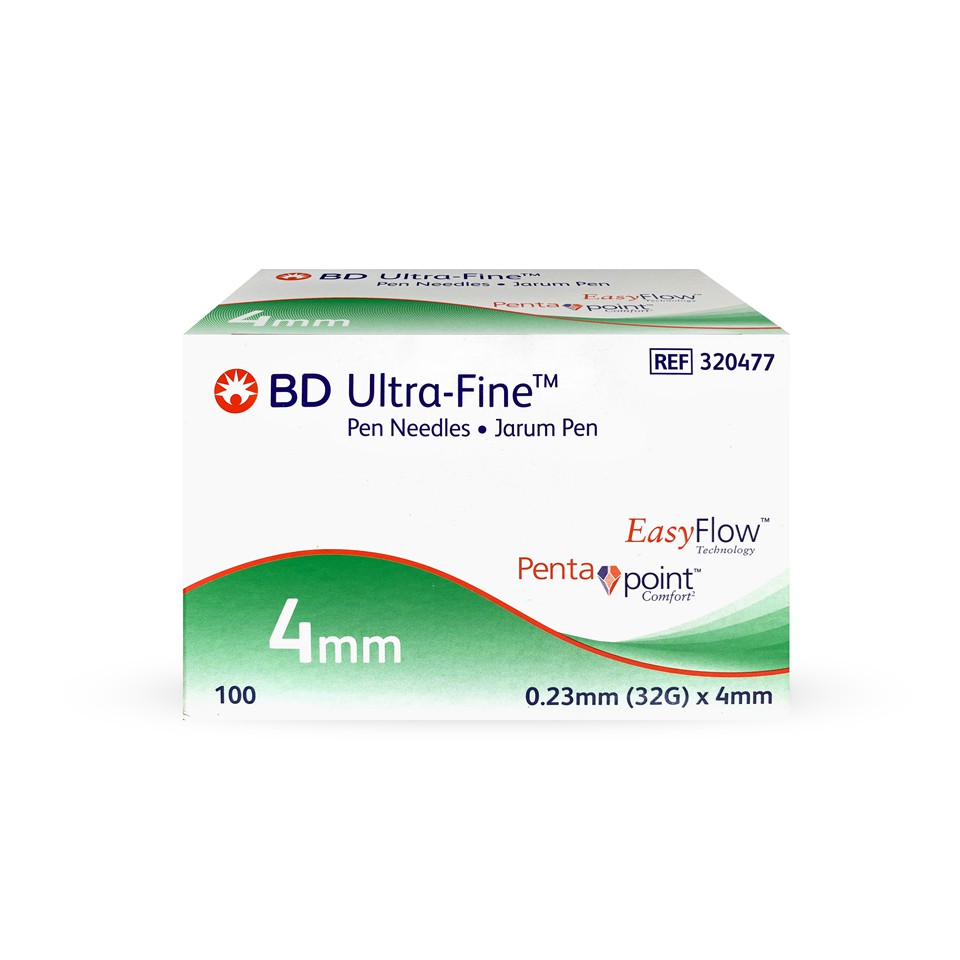 Kim bút tiêm insulin BD Ultra-Fine™ 4mmx32GX100 cây dành cho người điều trị tiểu đường Becton Dickinson