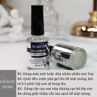 phá gel lạnh cocominno phá gel móng tay - chân 15ml