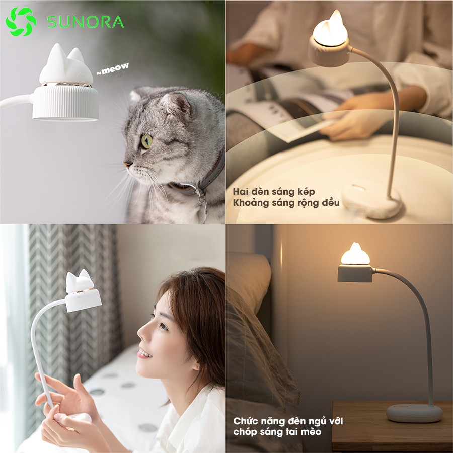 Đèn LED Sạc Đèn Ngủ Để Bàn Học Đọc Sách Cảm Ứng 3 Mức Độ Sáng Cao Cấp Hàng Xuất Châu Âu