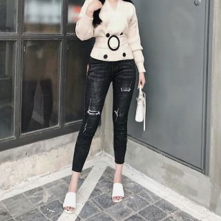 Quần baggy jean 9 tấc co giãn nhẹ - lưng cao ôm dáng - quần bigsize