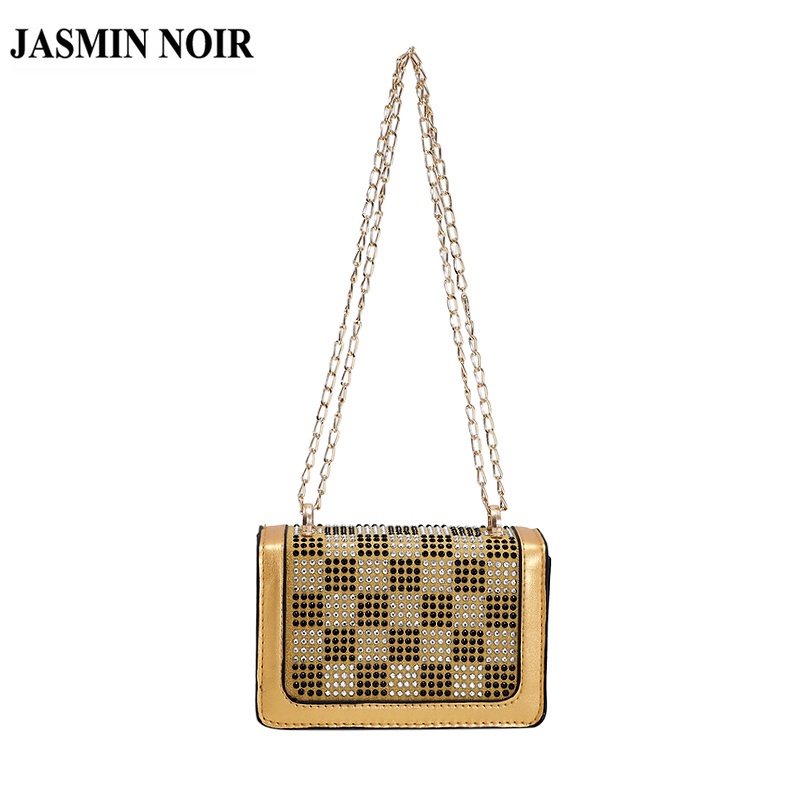 Túi Đeo JASMIN NOIR Chéo Họa Tiết Kẻ Ô Kim Cương Cho Nữ
