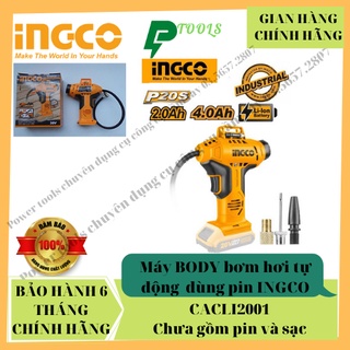 Máy bơm hơi tự động dùng pin ingco cacli2001 , body bơm hơi điện mini bơm hơi xe ô tô, cầm tay nhỏ gọn ,chưa gồm pin sạc