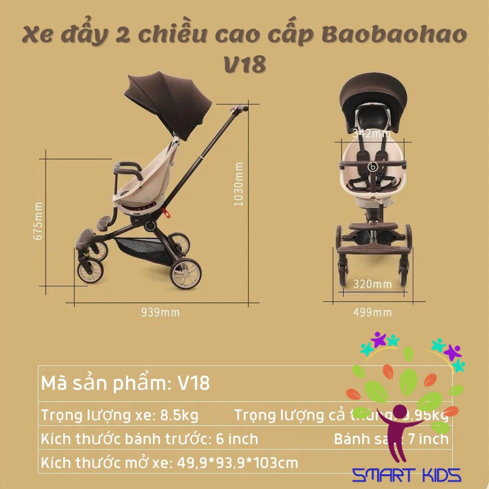 XE ĐẨY GẤP GỌN BAOBAOHAO V18