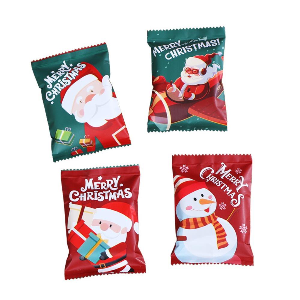 CHOOKEY Set 100 Túi Đựng Quà Giáng Sinh Năm Mới, Ông Già Noel, Người Tuyết