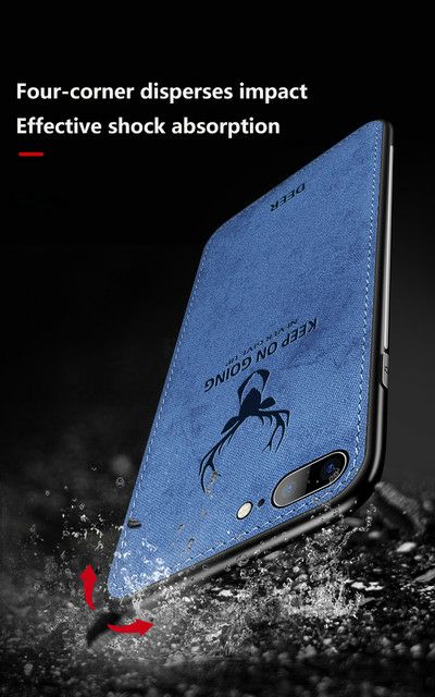 Ốp lưng Iphone 7 / 8  dùng chung chống sốc vải đầu hươu