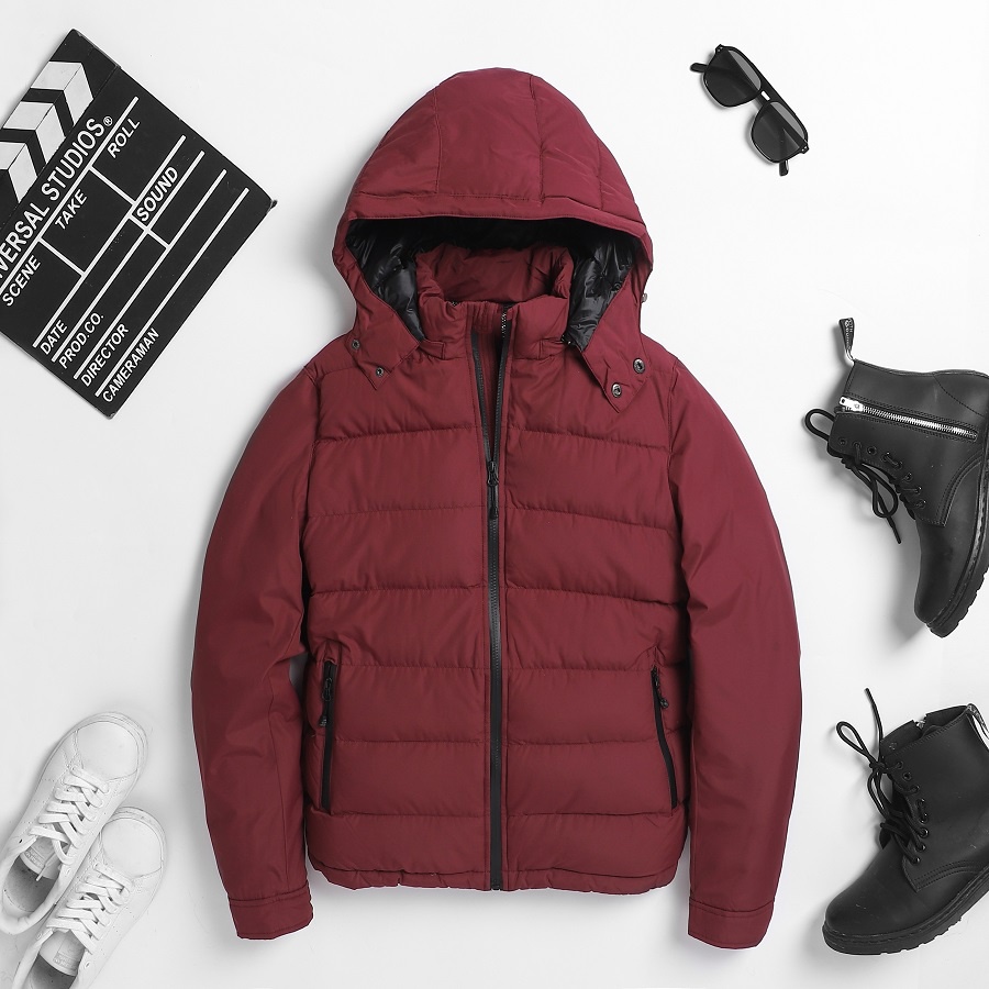 Giảm sốc áo lông vũ nam xuất Hàn có mũ