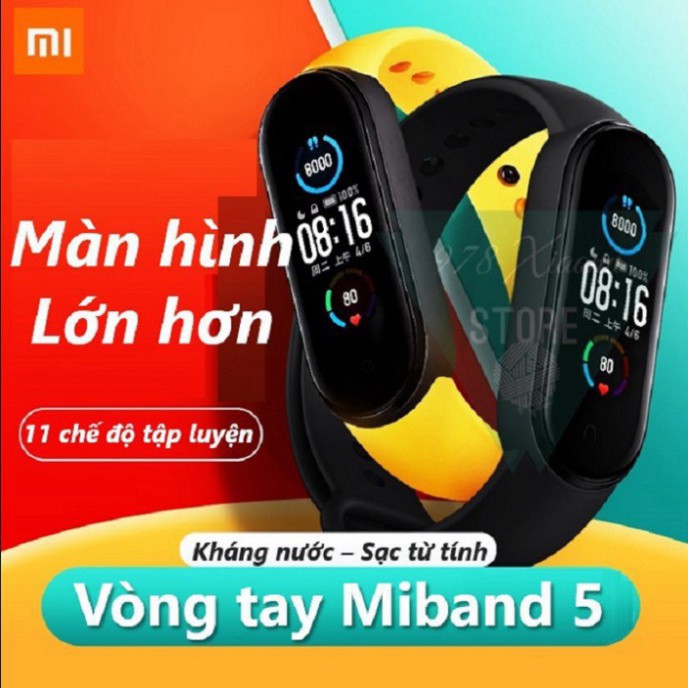 SĂN SÊU MÂY BÀ ƠI Vòng đeo tay thông minh Xiaomi Mi band 5 - Đồng hồ thông minh Xiaomi Miband 5 SĂN SÊU MÂY BÀ ƠI