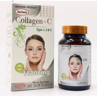 Collagen C 16000mg đẹp da, chống lão hóa, mờ thâm, trắng da Hộp 60 viên
