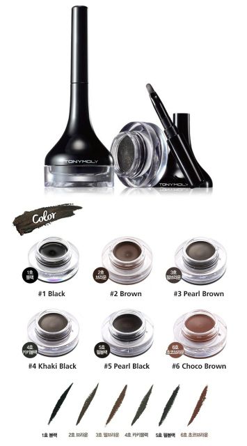 [Hàng mới về - Chính hãng] Gel kẻ mắt không lem, không trôi Tonymoly BACK GEL EYE LINER