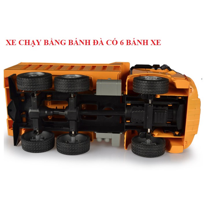 Xe cẩu móc cỡ lớn chạy đà đồ chơi trẻ em model E226-002 hãng Double E bằng nhựa cao cấp