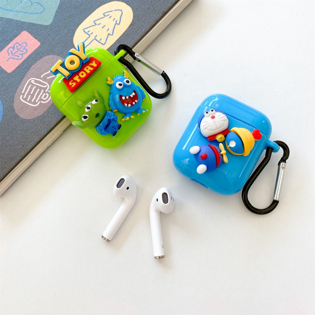 Vỏ Bảo Vệ Hộp Sạc Tai Nghe Bluetooth Không Dây airpods 1/2/pro Họa Tiết Hoạt Hình Dễ Thương DIY
