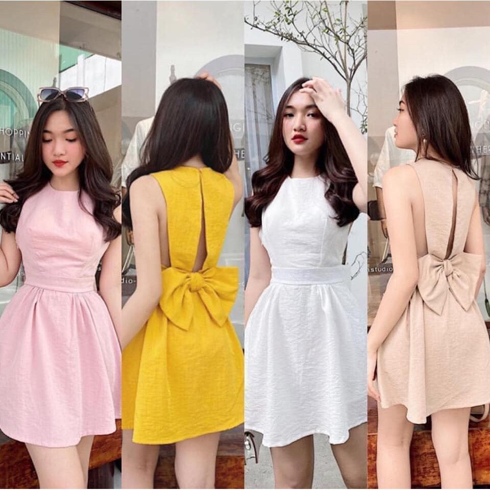 Váy Nơ Lưng HỞ  (kèm ảnh thật,video)