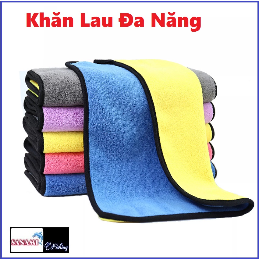 Khăn Lau Đa Năng Microfiber 2 Mặt Siêu Thấm Cực Dày Chuyên Dụng Cho Ô Tô Xe Hơi Câu Cá SPK-29