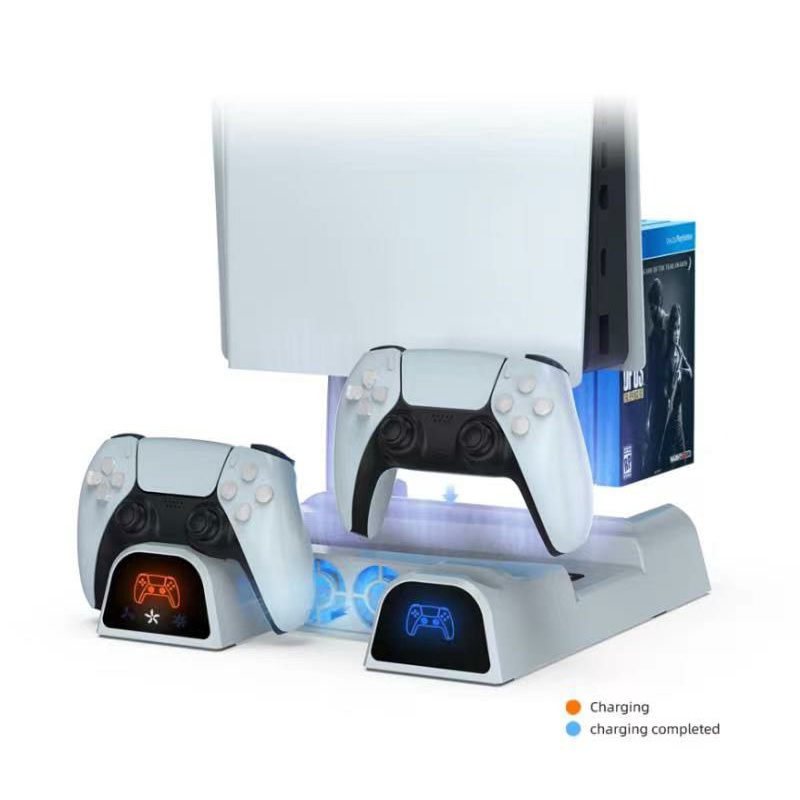 Đế tản nhiệt Ps5 kèm quạt sạc tay cầm ps5 giá để máy PS5 dock tản nhiệt