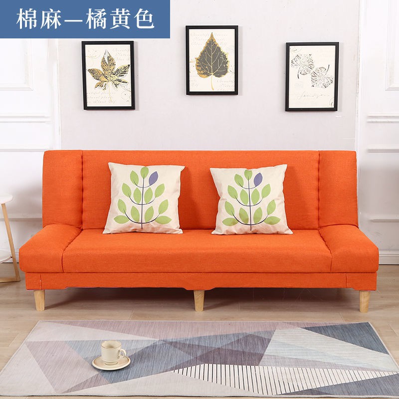 Sofa giường hai mục đích phòng khách căn hộ nhỏ có thể gập lại cho thuê đơn giản ngủ tiết kiệm vải đôi