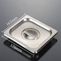 Khay đựng topping, đựng thạch inox 1/3 1/4 1/6 1/9 ( Đã có nắp )