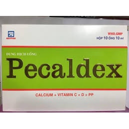 Ống uống bổ sung vitamin C + PP + Calcium + vit D Pecaldex giúp phát triễn xương, cung cấp vitamin cần thiết cho XƯƠNG