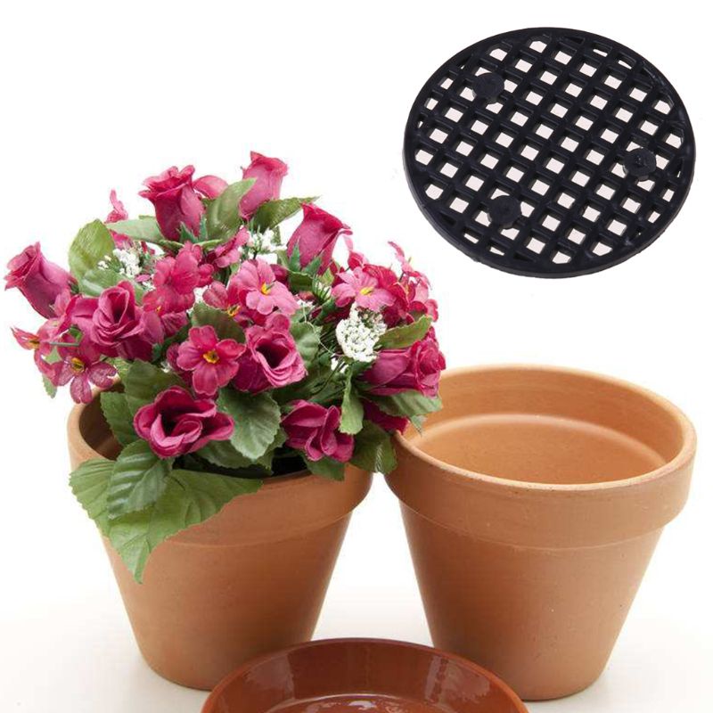 Bộ 100 Đệm Lưới Tròn Bằng Nhựa Lót Chậu Hoa