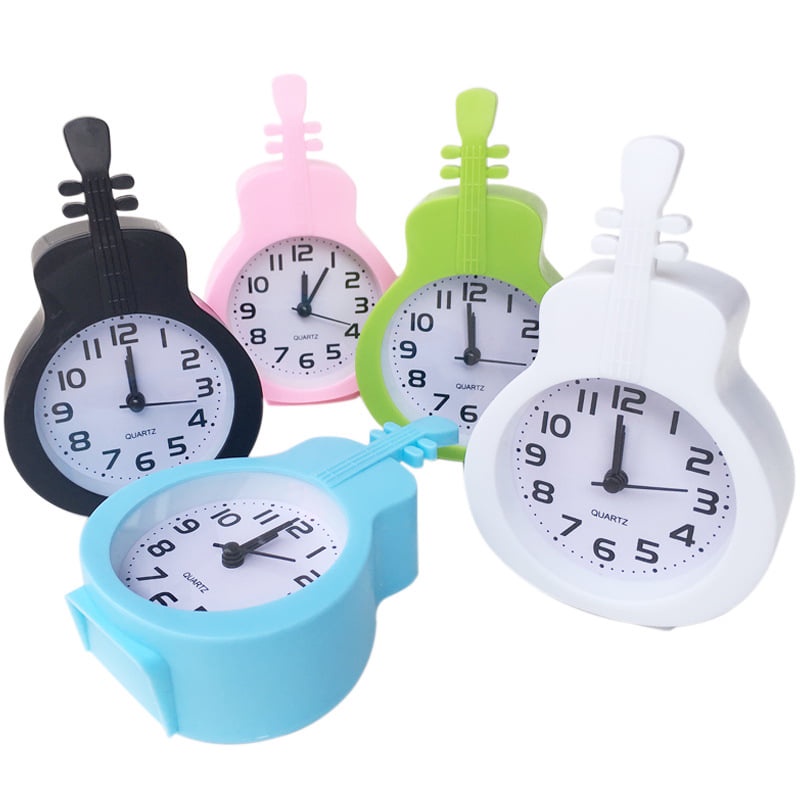 ĐỒNG HỒ BÁO THỨC ĐỂ BÀN HÌNH CÂY ĐÀN (Nhiều màu) Cute dễ thương hợp để bàn học cho học sinh, sinh viên, văn phòng